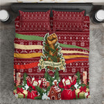 Malcolm X Peace And Liberation Christmas Bedding Set Pattern Pan African Colors Xmas Holiday