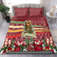 Malcolm X Peace And Liberation Christmas Bedding Set Pattern Pan African Colors Xmas Holiday