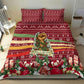 Malcolm X Peace And Liberation Christmas Bedding Set Pattern Pan African Colors Xmas Holiday