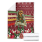 Malcolm X Peace And Liberation Christmas Blanket Pattern Pan African Colors Xmas Holiday
