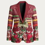 Malcolm X Peace And Liberation Christmas Blazer Pattern Pan African Colors Xmas Holiday