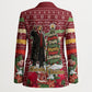 Malcolm X Peace And Liberation Christmas Blazer Pattern Pan African Colors Xmas Holiday