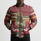 Malcolm X Peace And Liberation Christmas Bomber Puffer Jacket Pattern Pan African Colors Xmas Holiday