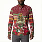 Malcolm X Peace And Liberation Christmas Button Sweatshirt Pattern Pan African Colors Xmas Holiday
