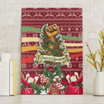 Malcolm X Peace And Liberation Christmas Canvas Wall Art Pattern Pan African Colors Xmas Holiday