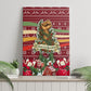 Malcolm X Peace And Liberation Christmas Canvas Wall Art Pattern Pan African Colors Xmas Holiday