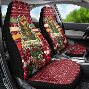 Malcolm X Peace And Liberation Christmas Car Seat Cover Pattern Pan African Colors Xmas Holiday