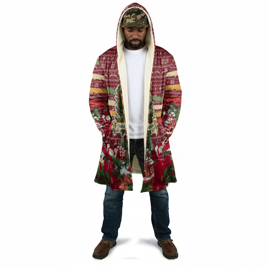 Malcolm X Peace And Liberation Christmas Cloak Pattern Pan African Colors Xmas Holiday