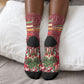Malcolm X Peace And Liberation Christmas Crew Socks Pattern Pan African Colors Xmas Holiday