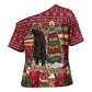 Malcolm X Peace And Liberation Christmas Cross Shoulder Shirt Pattern Pan African Colors Xmas Holiday