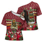 Malcolm X Peace And Liberation Christmas Cross Shoulder Shirt Pattern Pan African Colors Xmas Holiday