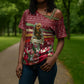 Malcolm X Peace And Liberation Christmas Cross Shoulder Shirt Pattern Pan African Colors Xmas Holiday