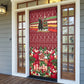 Malcolm X Peace And Liberation Christmas Door Cover Pattern Pan African Colors Xmas Holiday