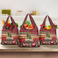 Malcolm X Peace And Liberation Christmas Grocery Bag Pattern Pan African Colors Xmas Holiday
