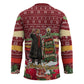 Malcolm X Peace And Liberation Christmas Hockey Jersey Pattern Pan African Colors Xmas Holiday