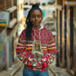 Malcolm X Peace And Liberation Christmas Hoodie Pattern Pan African Colors Xmas Holiday