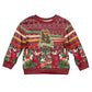 Malcolm X Peace And Liberation Christmas Kid Ugly Christmas Sweater Pattern Pan African Colors Xmas Holiday