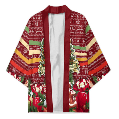 Malcolm X Peace And Liberation Christmas Kimono Pattern Pan African Colors Xmas Holiday