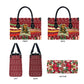 Malcolm X Peace And Liberation Christmas Leather Bag Pattern Pan African Colors Xmas Holiday
