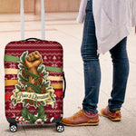 Malcolm X Peace And Liberation Christmas Luggage Cover Pattern Pan African Colors Xmas Holiday