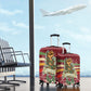 Malcolm X Peace And Liberation Christmas Luggage Cover Pattern Pan African Colors Xmas Holiday