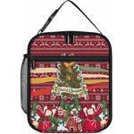 Malcolm X Peace And Liberation Christmas Lunch Bag Pattern Pan African Colors Xmas Holiday