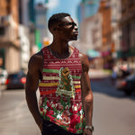 Malcolm X Peace And Liberation Christmas Men Tank Top Pattern Pan African Colors Xmas Holiday