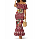 Malcolm X Peace And Liberation Christmas Mermaid Dress Pattern Pan African Colors Xmas Holiday