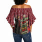 Malcolm X Peace And Liberation Christmas Off Shoulder Wrap Waist Top Pattern Pan African Colors Xmas Holiday