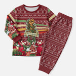 Malcolm X Peace And Liberation Christmas Pajama Set Pattern Pan African Colors Xmas Holiday
