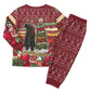 Malcolm X Peace And Liberation Christmas Pajama Set Pattern Pan African Colors Xmas Holiday