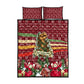 Malcolm X Peace And Liberation Christmas Quilt Bed Set Pattern Pan African Colors Xmas Holiday