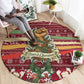 Malcolm X Peace And Liberation Christmas Round Carpet Pattern Pan African Colors Xmas Holiday