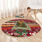 Malcolm X Peace And Liberation Christmas Round Carpet Pattern Pan African Colors Xmas Holiday