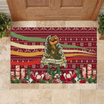Malcolm X Peace And Liberation Christmas Rubber Doormat Pattern Pan African Colors Xmas Holiday