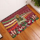 Malcolm X Peace And Liberation Christmas Rubber Doormat Pattern Pan African Colors Xmas Holiday