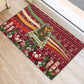 Malcolm X Peace And Liberation Christmas Rubber Doormat Pattern Pan African Colors Xmas Holiday