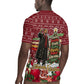 Malcolm X Peace And Liberation Christmas Rugby Jersey Pattern Pan African Colors Xmas Holiday