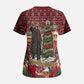 Malcolm X Peace And Liberation Christmas Scrub Top Pattern Pan African Colors Xmas Holiday