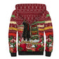 Malcolm X Peace And Liberation Christmas Sherpa Hoodie Pattern Pan African Colors Xmas Holiday