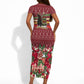 Malcolm X Peace And Liberation Christmas Short Sleeve Bodycon Dress Pattern Pan African Colors Xmas Holiday