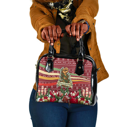 Malcolm X Peace And Liberation Christmas Shoulder Handbag Pattern Pan African Colors Xmas Holiday