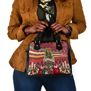Malcolm X Peace And Liberation Christmas Shoulder Handbag Pattern Pan African Colors Xmas Holiday