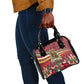 Malcolm X Peace And Liberation Christmas Shoulder Handbag Pattern Pan African Colors Xmas Holiday