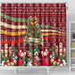 Malcolm X Peace And Liberation Christmas Shower Curtain Pattern Pan African Colors Xmas Holiday