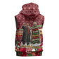 Malcolm X Peace And Liberation Christmas Sleeveless Hoodie Pattern Pan African Colors Xmas Holiday