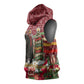 Malcolm X Peace And Liberation Christmas Sleeveless Hoodie Pattern Pan African Colors Xmas Holiday
