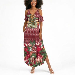 Malcolm X Peace And Liberation Christmas Summer Maxi Dress Pattern Pan African Colors Xmas Holiday