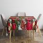 Malcolm X Peace And Liberation Christmas Tablecloth Pattern Pan African Colors Xmas Holiday