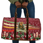 Malcolm X Peace And Liberation Christmas Travel Bag Pattern Pan African Colors Xmas Holiday